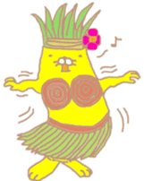 Crazy yellow cat. sticker #1243506