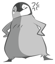 dramatic emperor penguin baby sticker #1244392