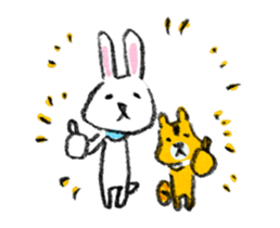 Small Squirrel and Rabbit sticker #1244965