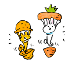 Small Squirrel and Rabbit sticker #1244966