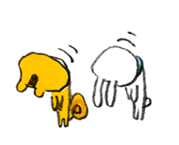 Small Squirrel and Rabbit sticker #1244994