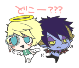 The angel & devil sticker #1245724