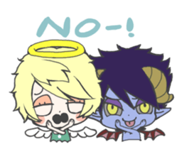 The angel & devil sticker #1245725