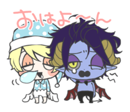 The angel & devil sticker #1245727