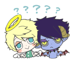The angel & devil sticker #1245731