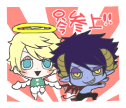 The angel & devil sticker #1245735