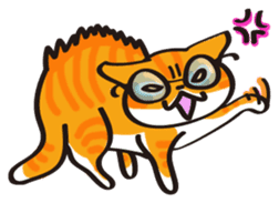 Glasses cat Tora sticker #1248243