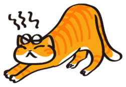 Glasses cat Tora sticker #1248244