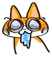 Glasses cat Tora sticker #1248274