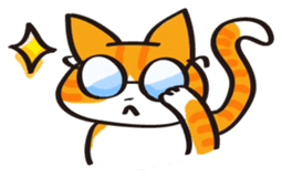 Glasses cat Tora sticker #1248278