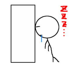 Graffiti lazybones human being sticker #1249449