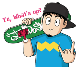 Skater Street Hiphop Boy sticker #1249718
