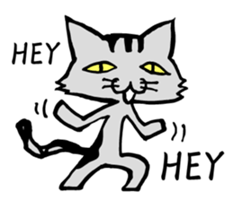 This cat spend every day pleasantly(E) sticker #1249846