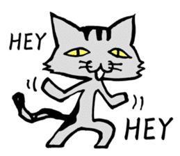 This cat spend every day pleasantly(E) sticker #1249846