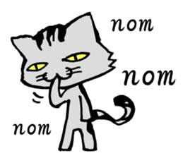 This cat spend every day pleasantly(E) sticker #1249850
