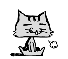 This cat spend every day pleasantly(E) sticker #1249851