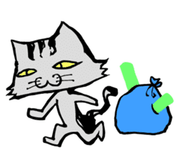 This cat spend every day pleasantly(E) sticker #1249853