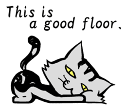 This cat spend every day pleasantly(E) sticker #1249859