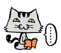 This cat spend every day pleasantly(E) sticker #1249868