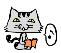 This cat spend every day pleasantly(E) sticker #1249869