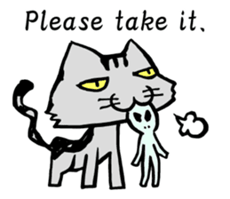 This cat spend every day pleasantly(E) sticker #1249870