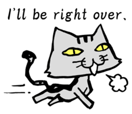 This cat spend every day pleasantly(E) sticker #1249874