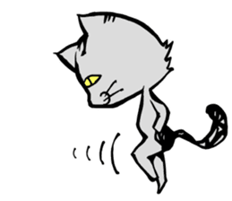 This cat spend every day pleasantly(E) sticker #1249875