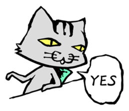 This cat spend every day pleasantly(E) sticker #1249877