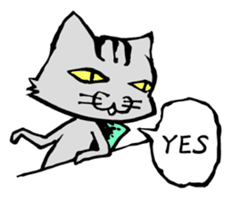 This cat spend every day pleasantly(E) sticker #1249877
