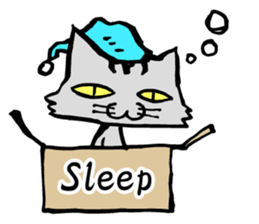 This cat spend every day pleasantly(E) sticker #1249881