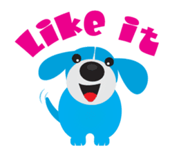 Cute BlueDog sticker #1250204