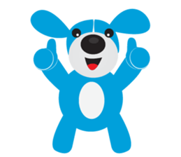 Cute BlueDog sticker #1250213