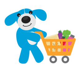 Cute BlueDog sticker #1250224