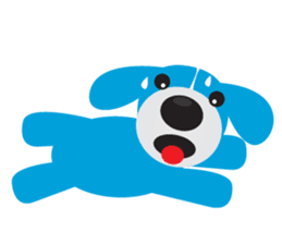 Cute BlueDog sticker #1250236