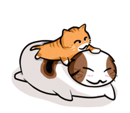 PoJam the Fat Cat & Little Orenji!! sticker #1250483