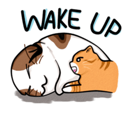 PoJam the Fat Cat & Little Orenji!! sticker #1250484