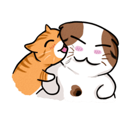 PoJam the Fat Cat & Little Orenji!! sticker #1250504