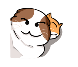 PoJam the Fat Cat & Little Orenji!! sticker #1250506