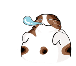 PoJam the Fat Cat & Little Orenji!! sticker #1250508