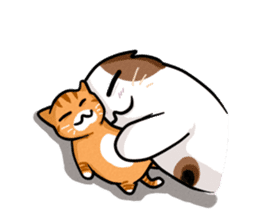 PoJam the Fat Cat & Little Orenji!! sticker #1250515