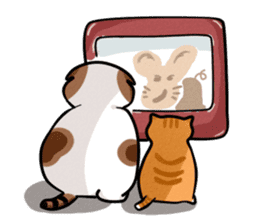 PoJam the Fat Cat & Little Orenji!! sticker #1250519