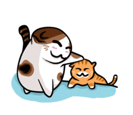 PoJam the Fat Cat & Little Orenji!! sticker #1250521