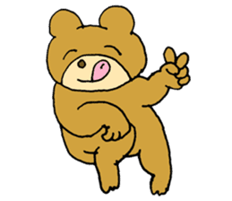 Lazy small bear sticker #1250522