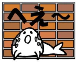 Onigiri spotted seal sticker #1251536