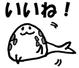 Onigiri spotted seal sticker #1251539