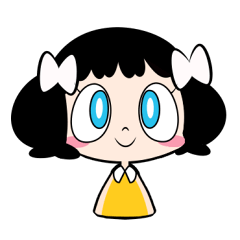 Girl of white ribbon