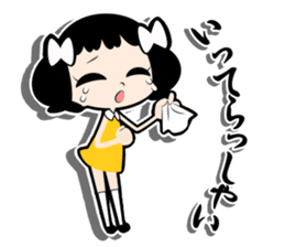 Girl of white ribbon sticker #1252568