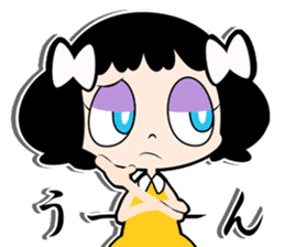 Girl of white ribbon sticker #1252578