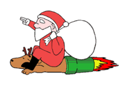Santa Claus and Dog sticker #1253753