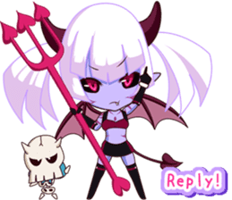 Selfish devil Girl sticker #1254285